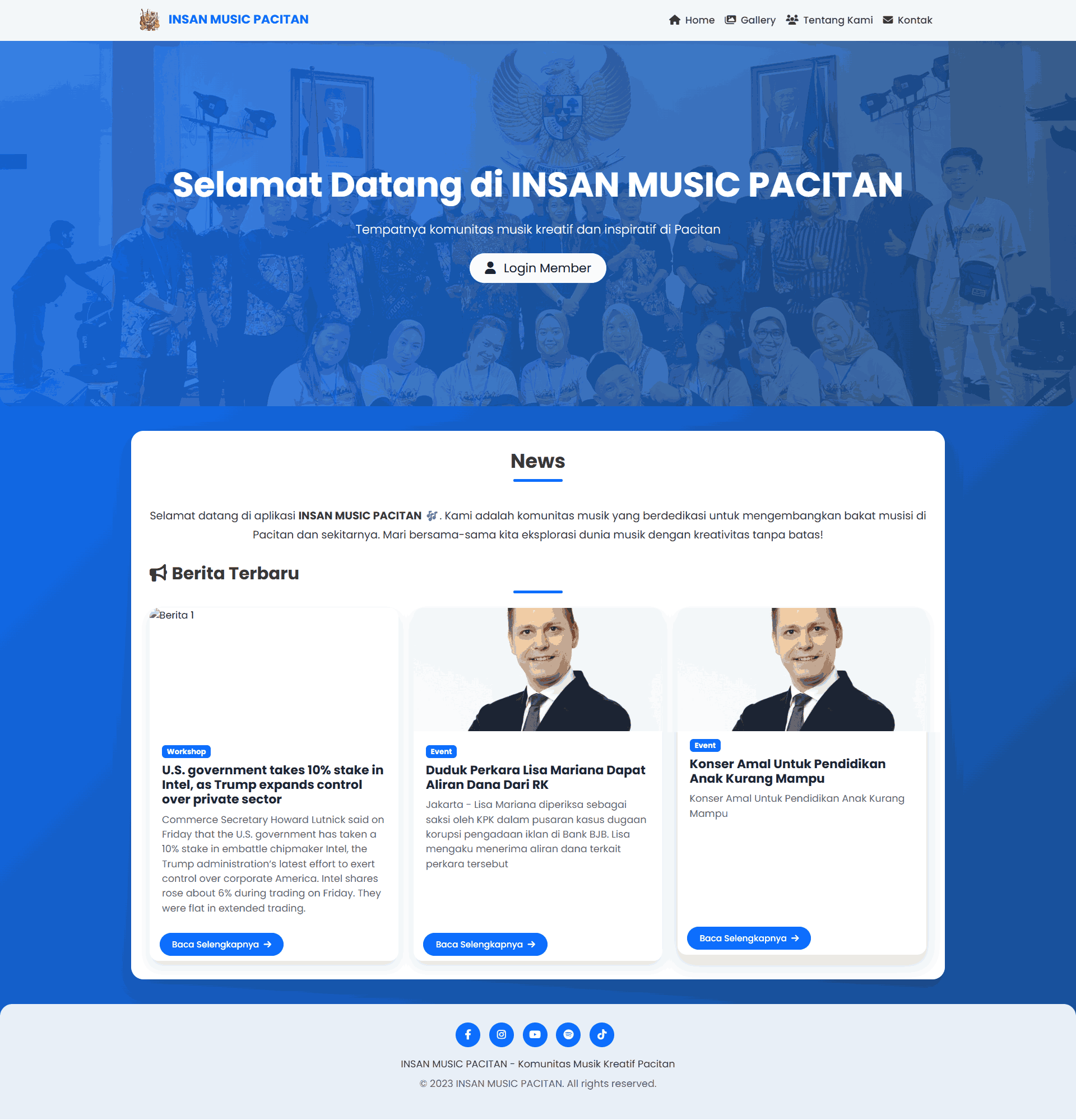 Sistem Informasi & Manajemen Komunitas Musik – INSAN MUSIC PACITAN