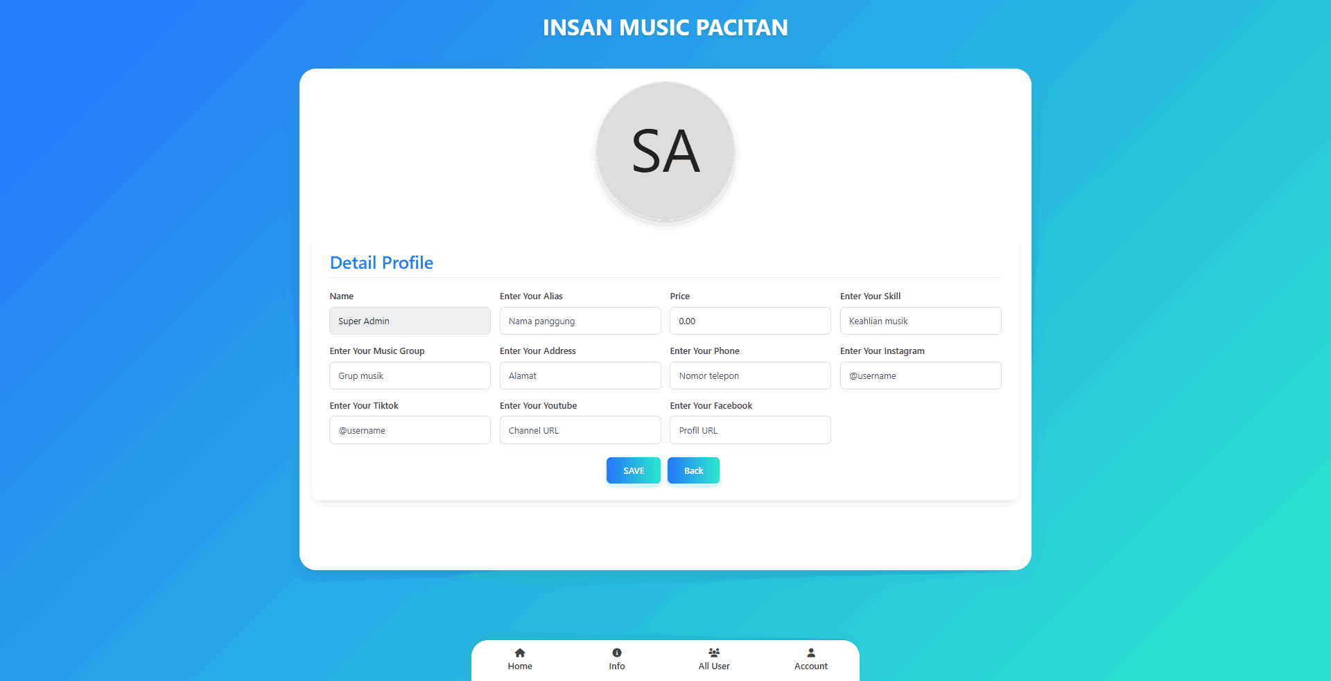 Sistem Informasi & Manajemen Komunitas Musik – INSAN MUSIC PACITAN